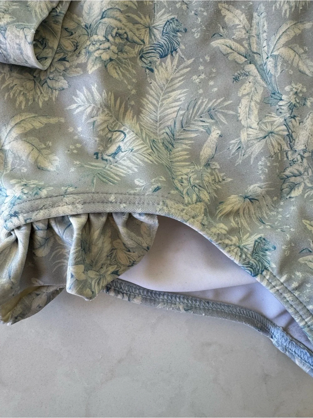 Girls' Long-Sleeve toile Rashguard Swimsuit - Light Blue